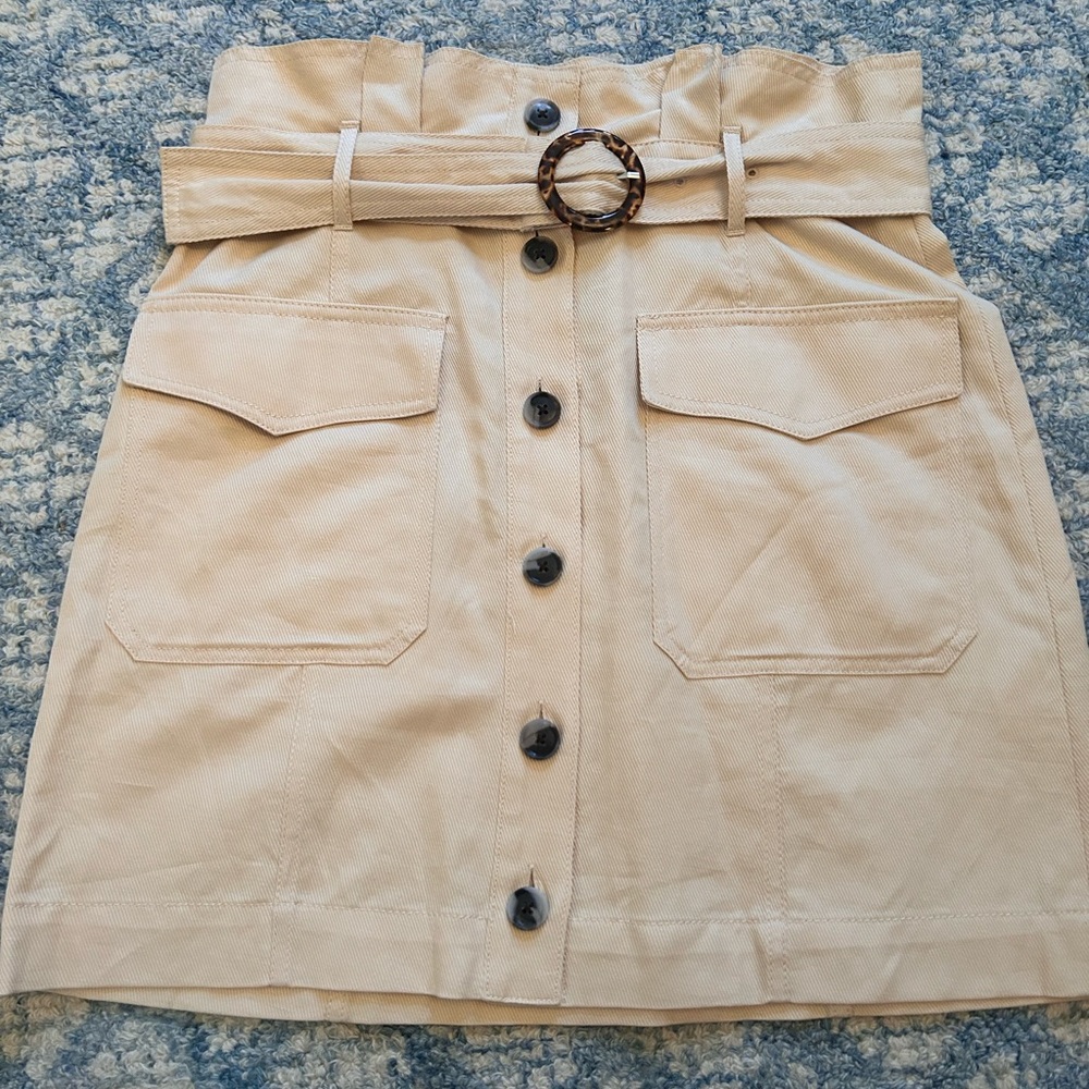 Banana Republic Button-Front Skirt with Belt
